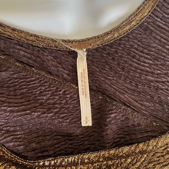 FREE PEOPLE Gold Dress - Picture 3 of 3